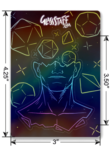 Holographic Head in the Game Sticker