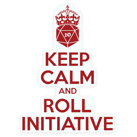 Keep calm & Roll Initiative Sticker