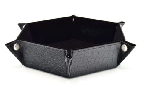 Hexagonal Foldable Rolling Tray - Dragon Skin Blk