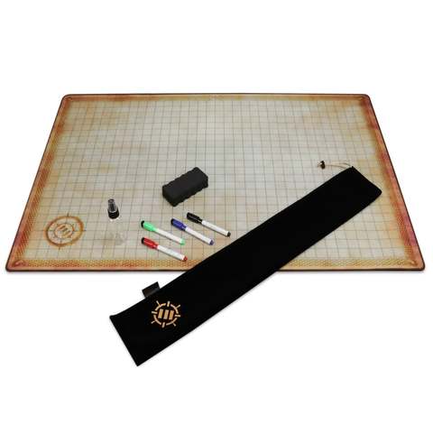 ENHANCE Tabletop Deluxe Rubber RPG Grid Mat (24x36 in)