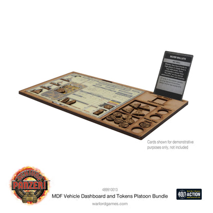 Preorder -  Achtung Panzer! MDF Vehicle Dashboard And Tokens Platoon Bundle