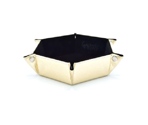 Hexagonal Foldable Rolling Tray - Dragon Skin BLK Gold