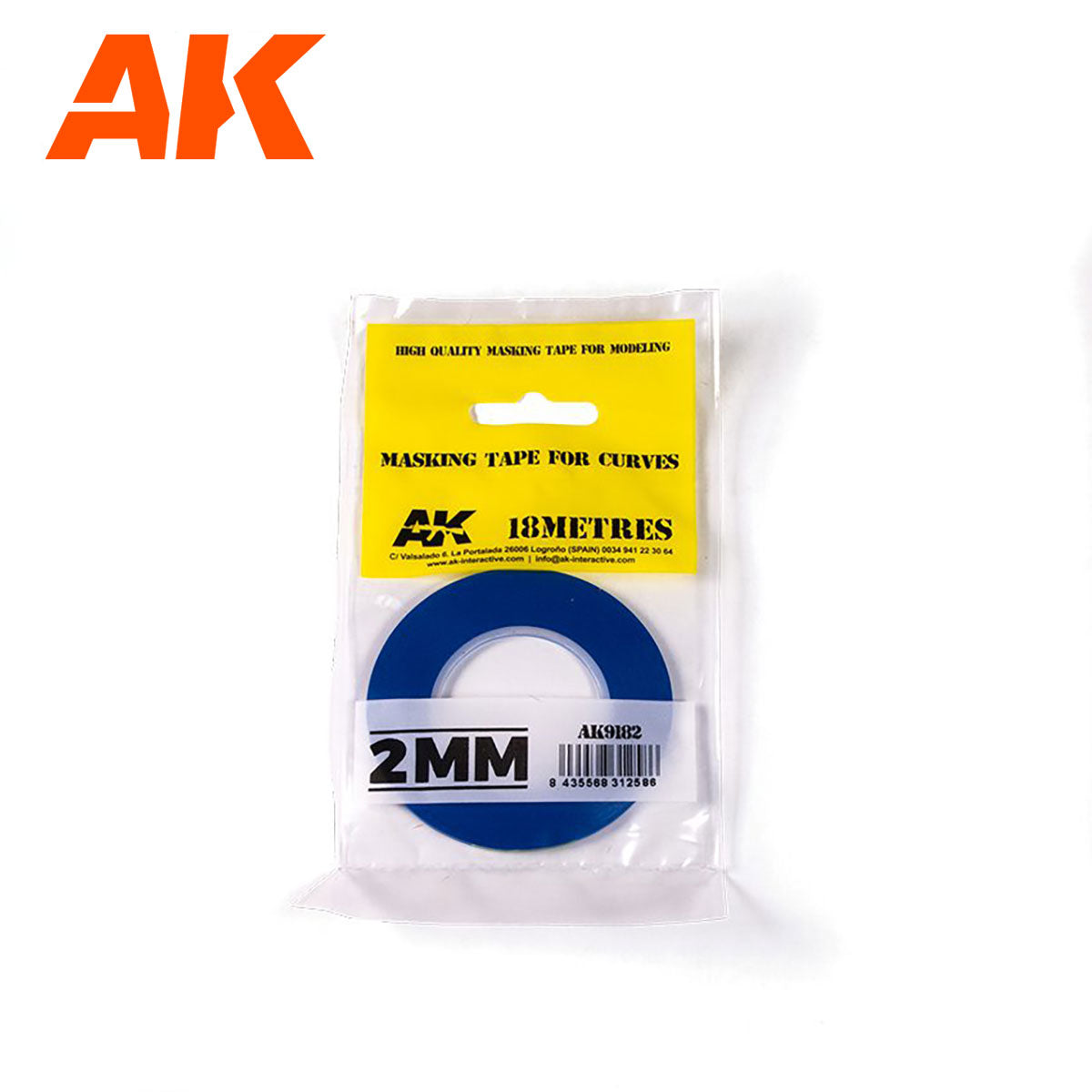 MASKING TAPE FOR CURVES 2MM - 18 METER