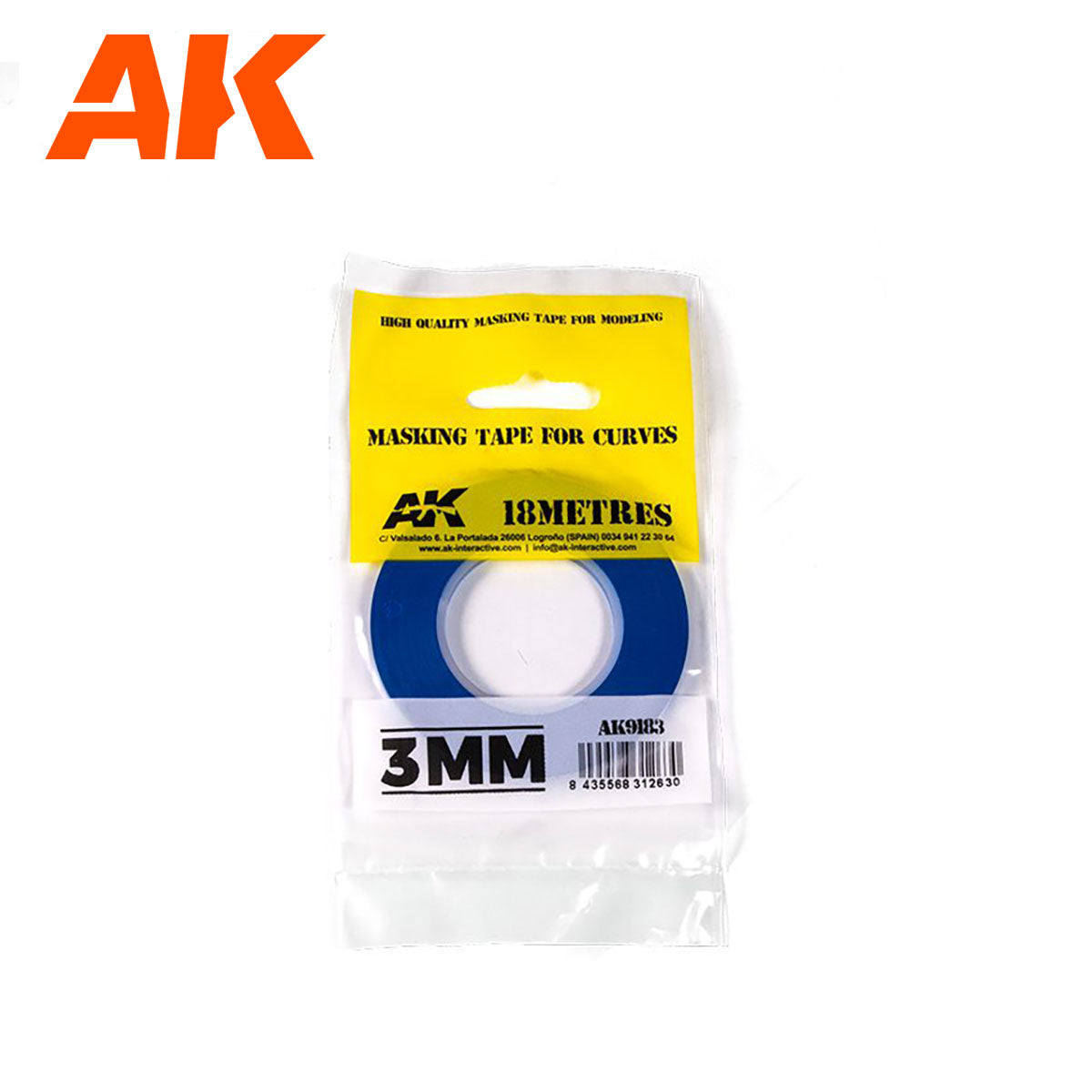 Masking Tape for Curves 3mm - 18 Meter