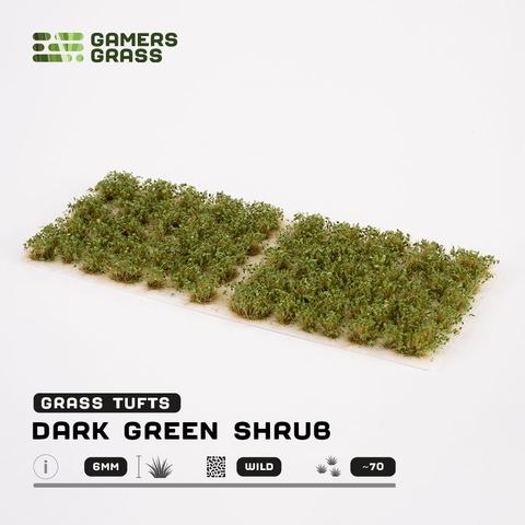 Dark Green Shrubs Tufts