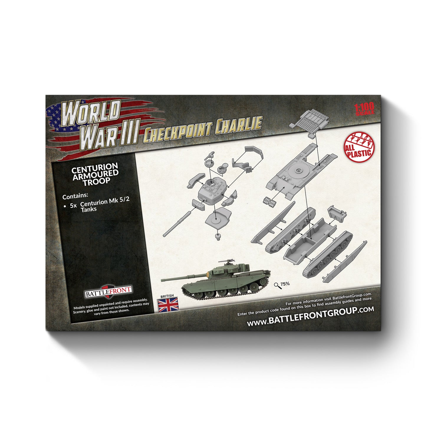 Preorder - Centurion Territorial Armoured Troop (x5 Plastic)
