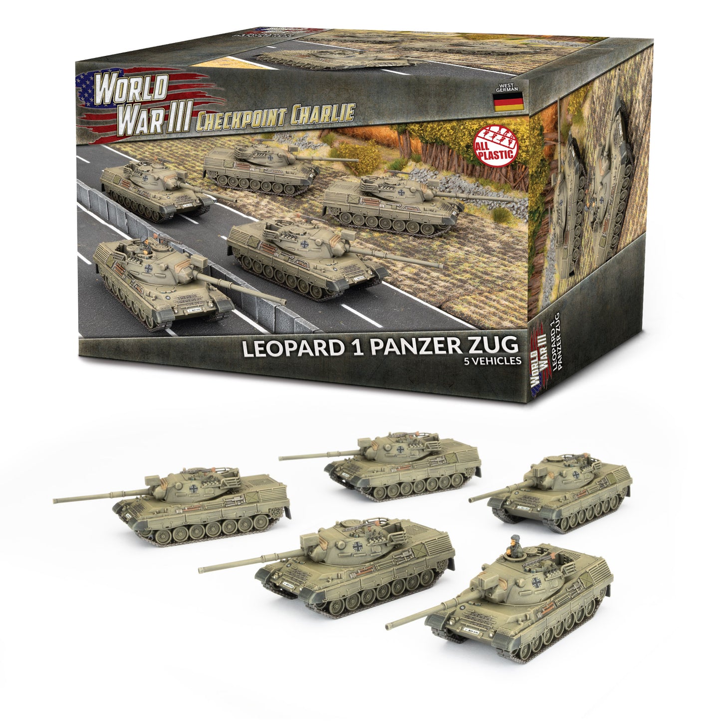 Preorder - Leopard 1 Panzer Zug (x5 Plastic)