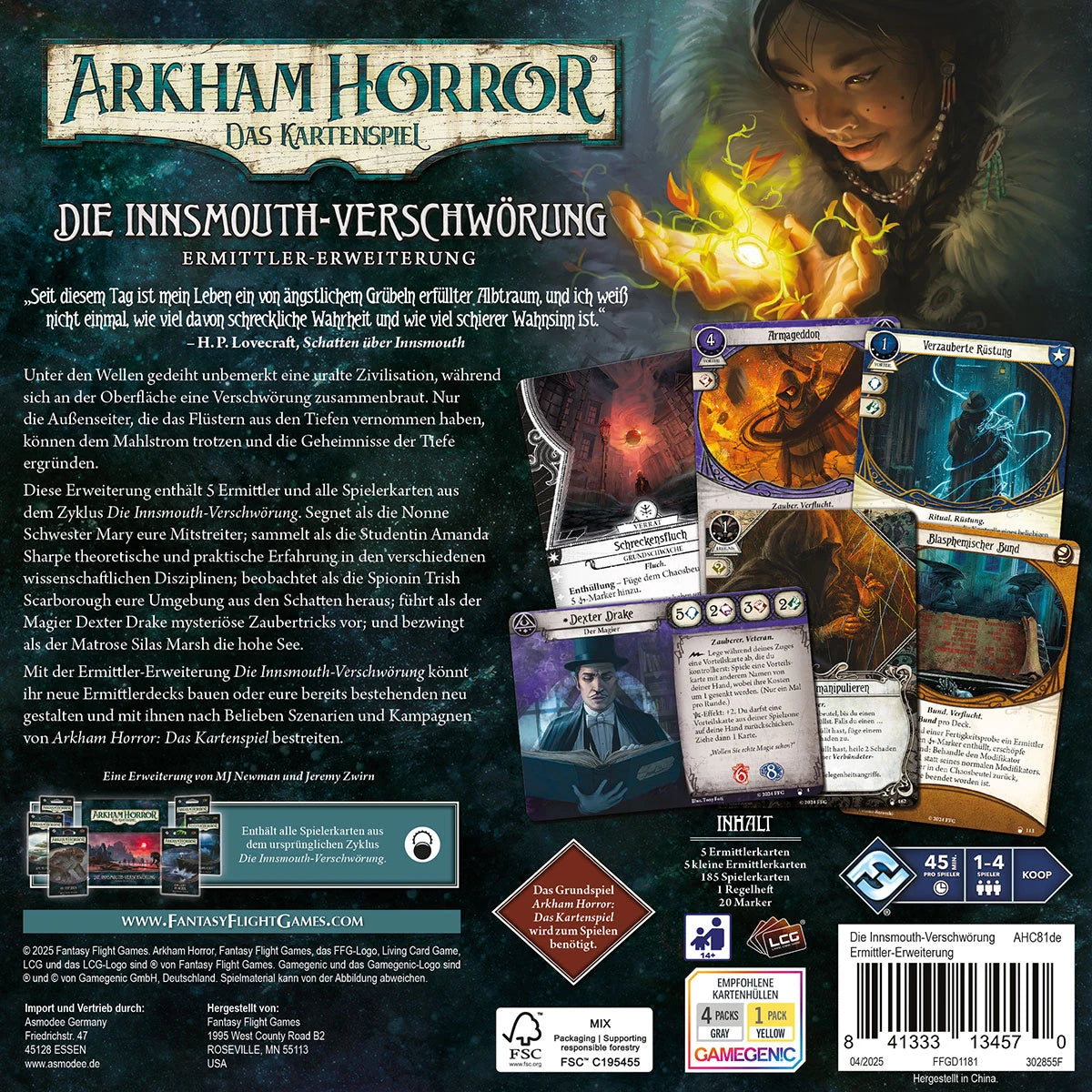 Preorder - Arkham Horror: Das Kartenspiel - Die Innsmouth-Verschwörung (Ermittler-Erweiterung)