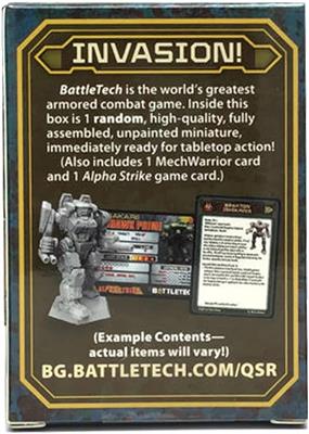 BATTLETECH CLAN INVASION SALVAGE BLINDBOX