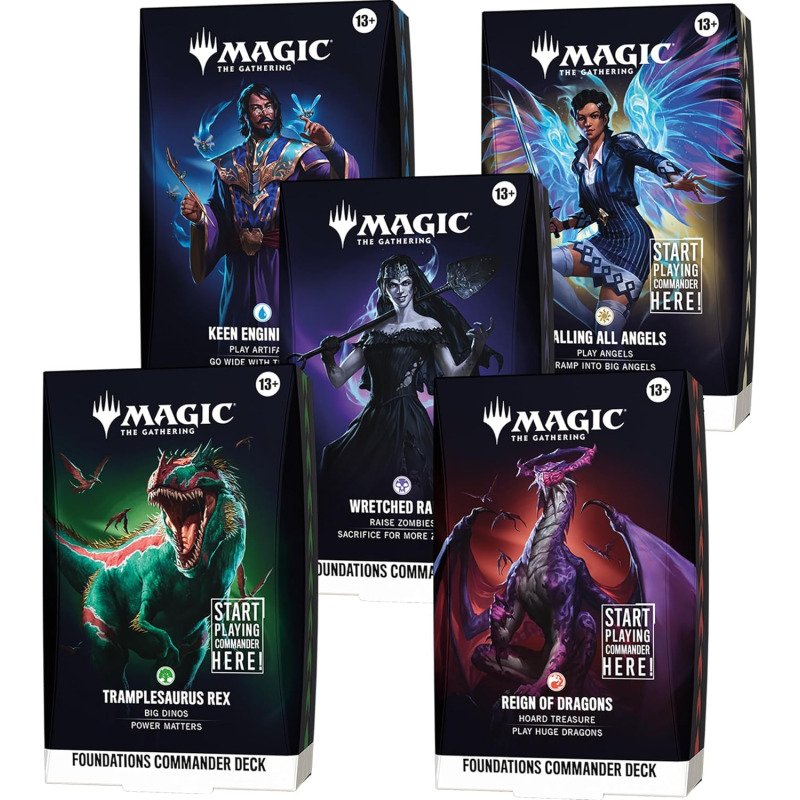 Preorder - Magic TCG - Foundations Starter Commander Deck Display (5 Decks) - EN