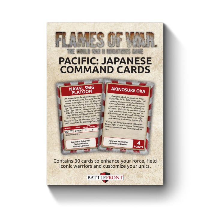 The Pacific: Japanese Command Cards - Limited Edition