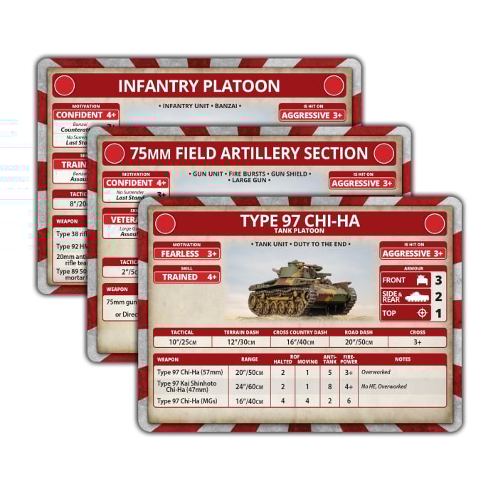The Pacific: Japanese Unit Cards- Limited Edition