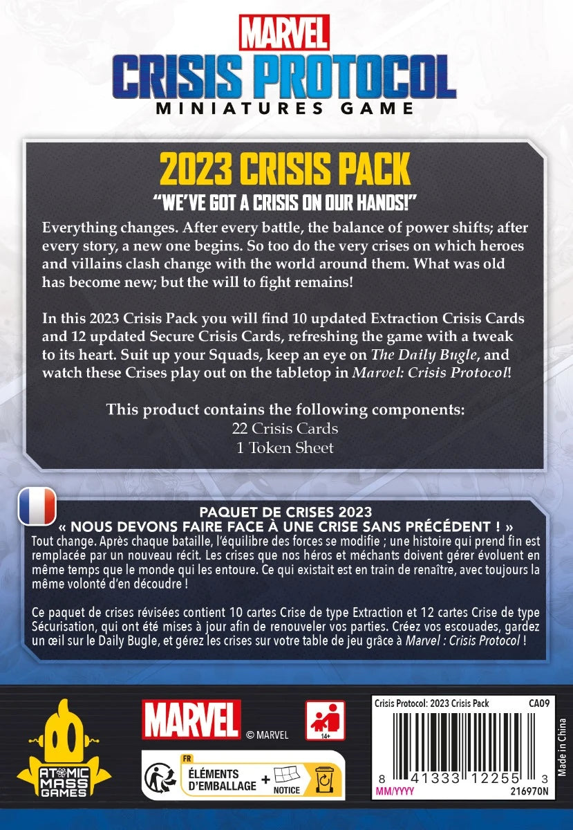 Marvel: Crisis Protocol – 2023 Crisis Pack (Krisen-Kartenpack 2023 “Uns steht eine Krise bevor!“)