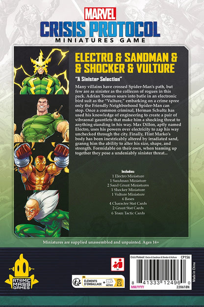 Preorder - Marvel: Crisis Protocol – Electro, Sandman, Shocker & Vulture