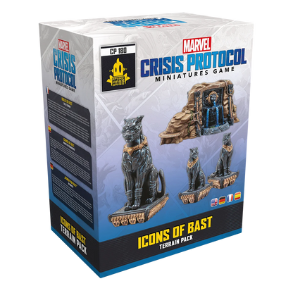 Preorder - Marvel: Crisis Protocol – Icons of Bast Terrain Pack (Geländeset “Ikonen von Bast”)
