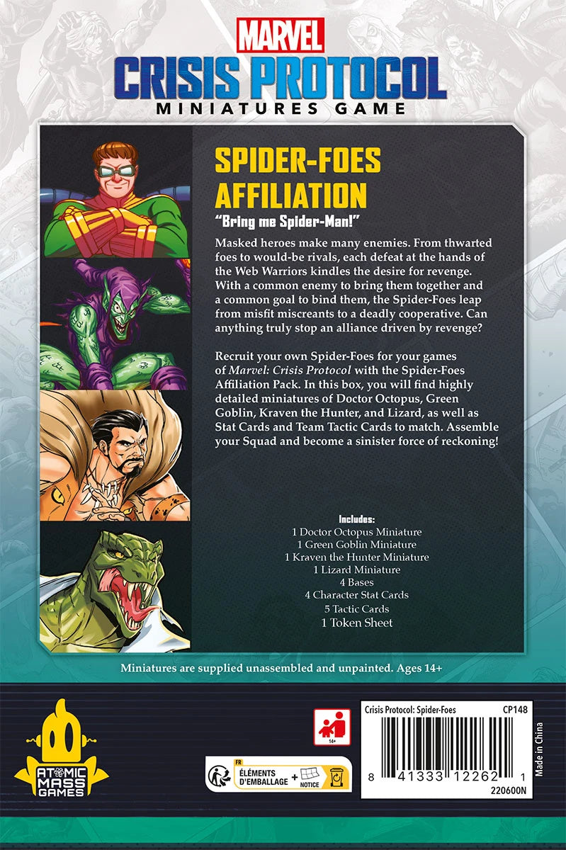 Preorder - Marvel: Crisis Protocol – Spider-Foes Affiliation Pack