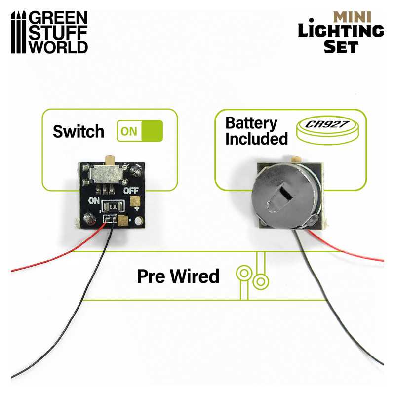 Mini-Beleuchtungsset Mit Schalter und CR927-Batterie