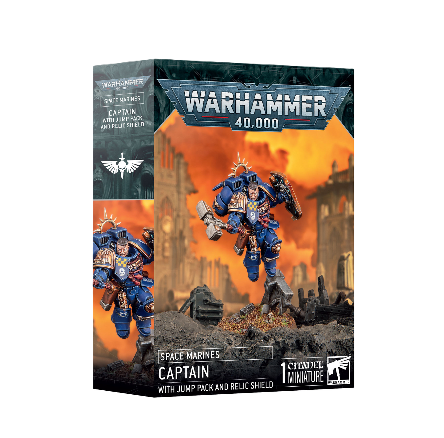 Preorder - Space Marines Captain with Jump Pack and Relic Shield