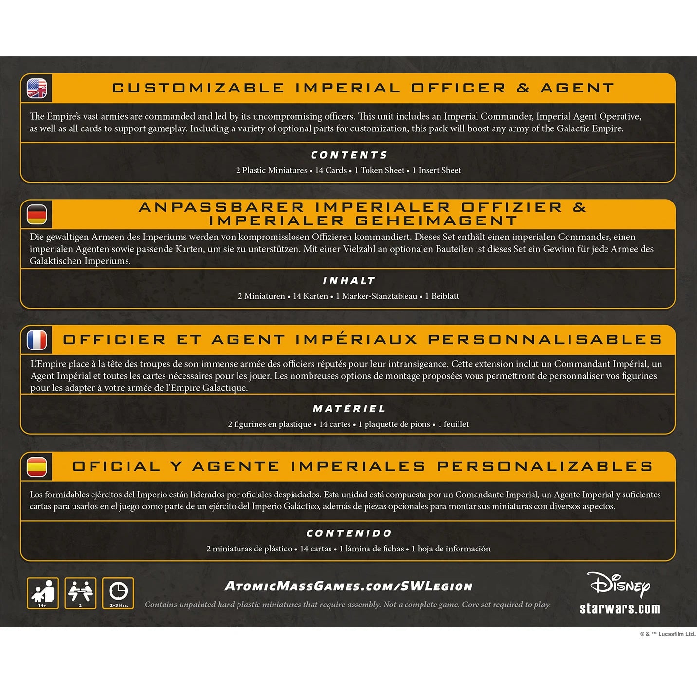 Preorder - Star Wars: Legion – Customizable Imperial Officer & Agent