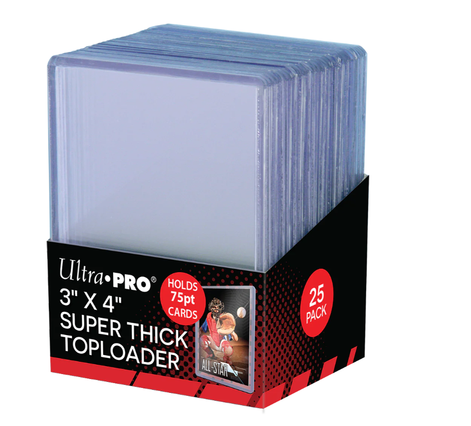 Ultra Pro Super Thick Toploader 3x4 Zoll 75PT (extrem dicke Schutzhüllen) - 25 Stück