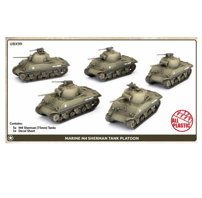 Preorder - Marine M4 Sherman Platoon (x5 Plastic)