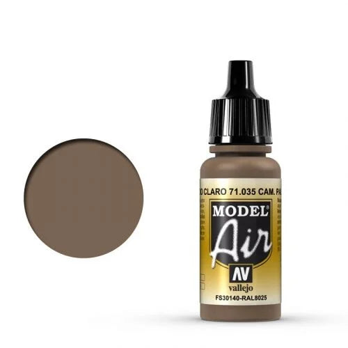 Vallejo Model Air: 035 Camouflage Light Brown, 17 ml