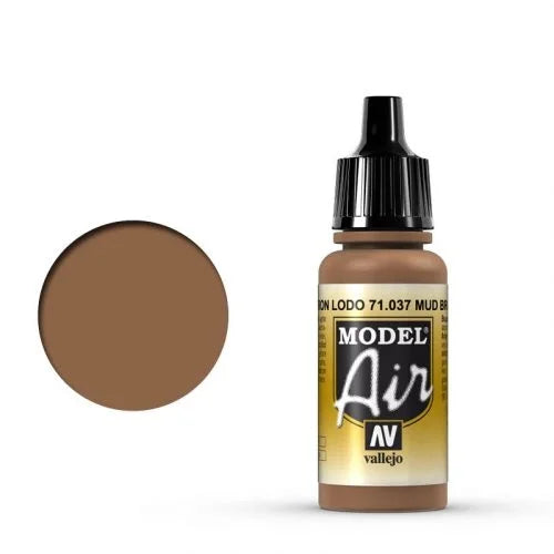 Vallejo Model Air: 037 Mud Brown, 17 ml