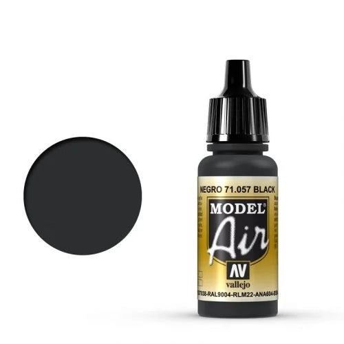 Vallejo Model Air: 057 Black, 17 ml