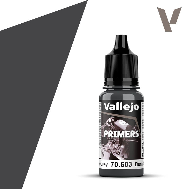 Vallejo Surface Primer German Panzer Grey / Schwarzgrau (RAL7021) 17ml