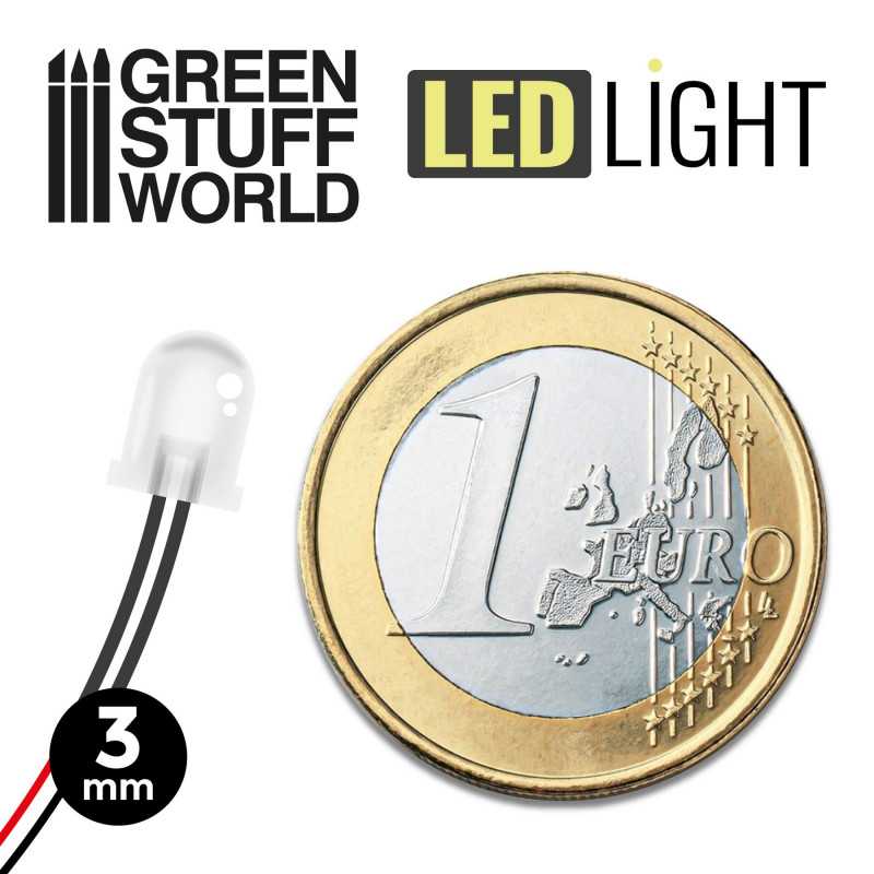 Warmes Weißes LED-Leuchten - 3mm