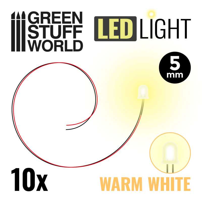 Warmes Weißes LED-Leuchten - 5mm
