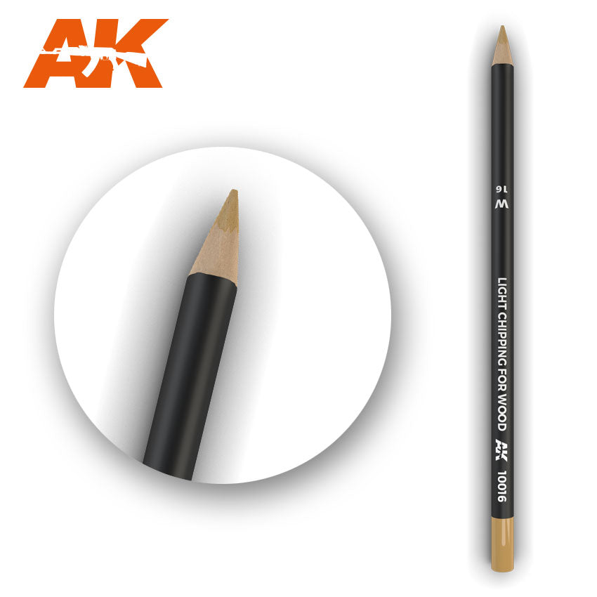 LIGHT CHIPPING FOR WOOD (Watercolor Pencil)