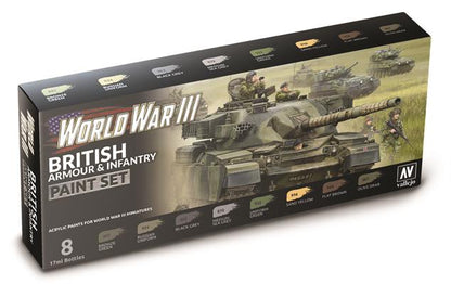 WWIII British Armour and Infantry Painting Set