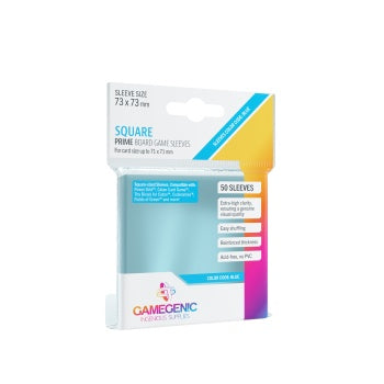 Gamegenic - PRIME Square-Sized Sleeves 73 x 73 mm - Clear (50 Sleeves)