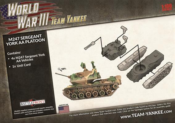 M247 Sergeant York AA Platoon (WWIII x4 Tanks)