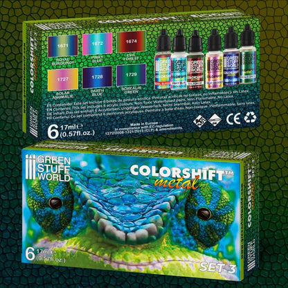 Colorshift Chamäleon-Metallfarben Farben Set 3