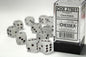 Frosted™ 16mm d6 Clear/black Dice Block™ (12 dice)