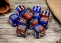 WW2 dice United Kingdom Gemini Blue-Red/white 16mm d6 Dice Block™