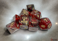 Borealis Cosmos/gold Polyhedral 7-Dice Set (with bonus die)
