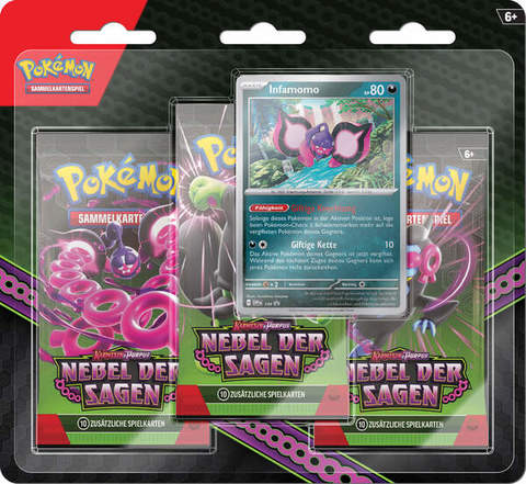 Preorder - Pokemon KP06.5 Nebel der Sagen 3-Pack Blister DE