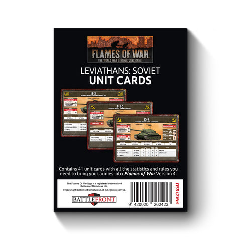 FoW Late War Leviathans: Soviet Unit Cards (41x Cards) - Limited Edition