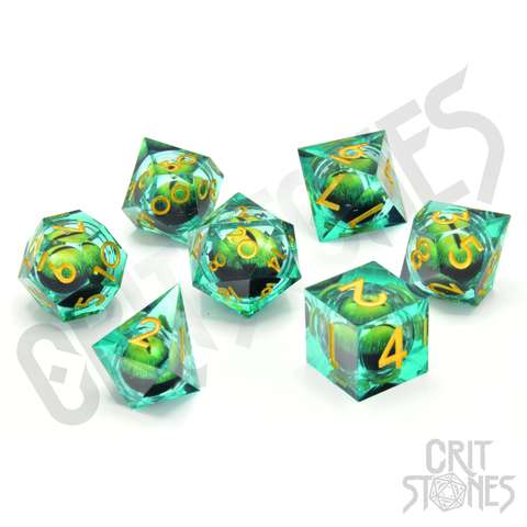 Forest Dragon's Gaze Floating Eye RPG Dice Set