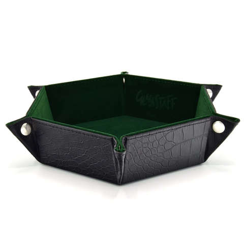 Hexagonal Foldable Rolling Tray - Dragon Skin Green