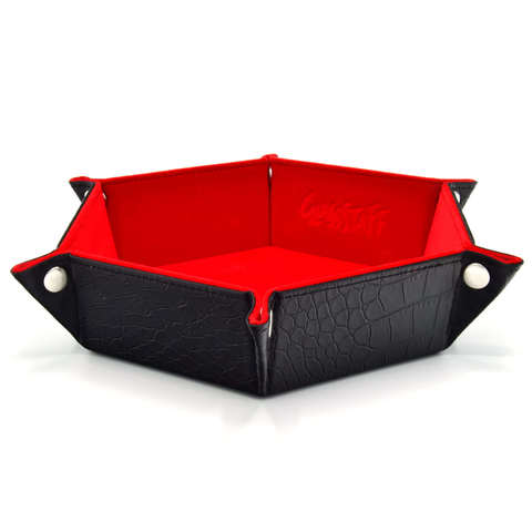 CritStones Foldable Dice Tray - Dragon Skin Edition - Red