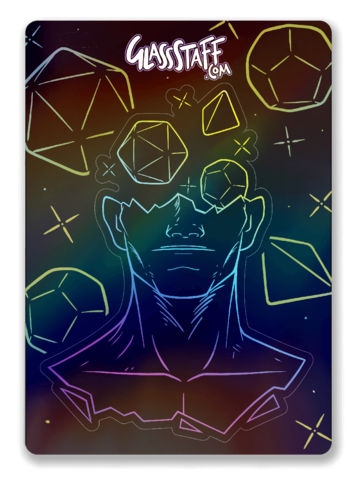 Holographic Head in the Game Sticker