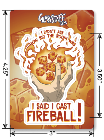 I Cast Fireball Sticker