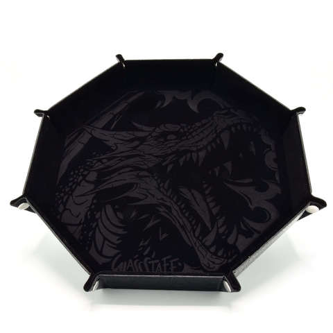 Large Octagonal Foldable Rolling Tray - Dragon Skin