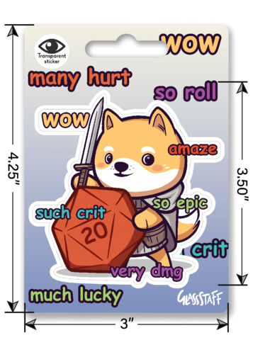Much Crit Sticker
