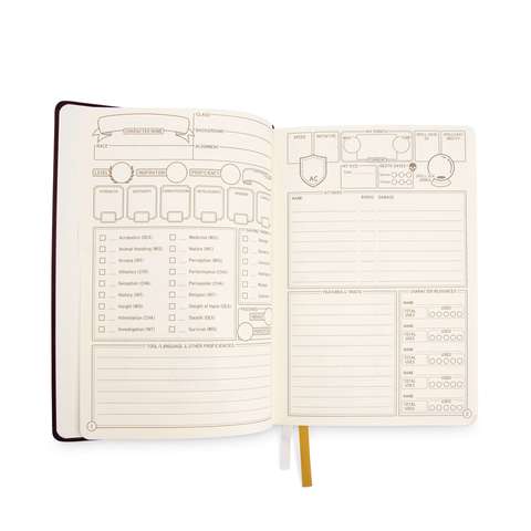 DnD 5e Player Journal Black