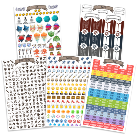 TTRPG Notebook Ministickers